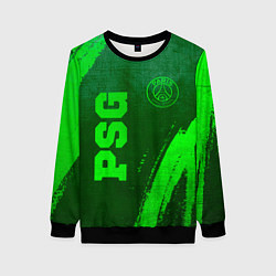 Свитшот женский PSG - green gradient вертикально, цвет: 3D-черный