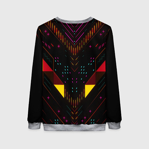Женский свитшот Cyberpunk2077 geometry / 3D-Меланж – фото 2