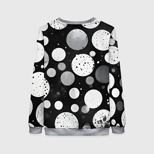 Женский свитшот Круги на темном фоне / 3D-Меланж – фото 2