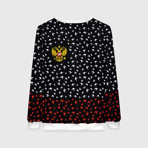 Женский свитшот Герб РФ и ссср ласточки / 3D-Белый – фото 2