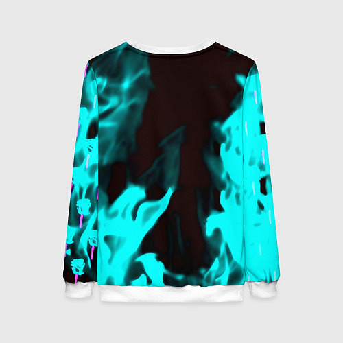 Женский свитшот Ramones fire rose / 3D-Белый – фото 2