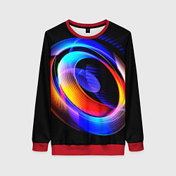 Женский свитшот Оптические иллюзии волны