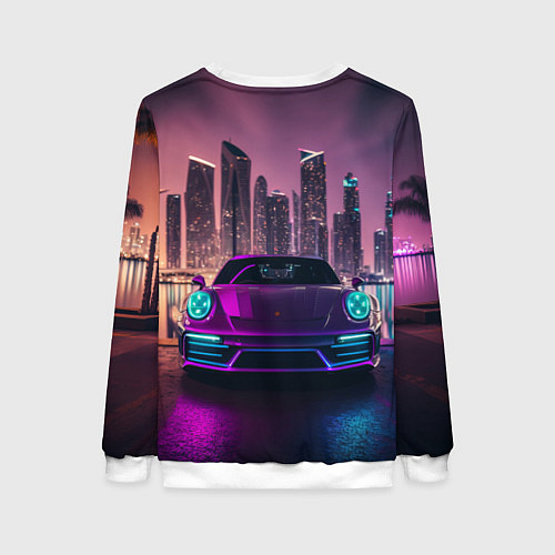 Женский свитшот Porshe big city / 3D-Белый – фото 2