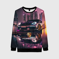 Свитшот женский Porshe night city, цвет: 3D-черный