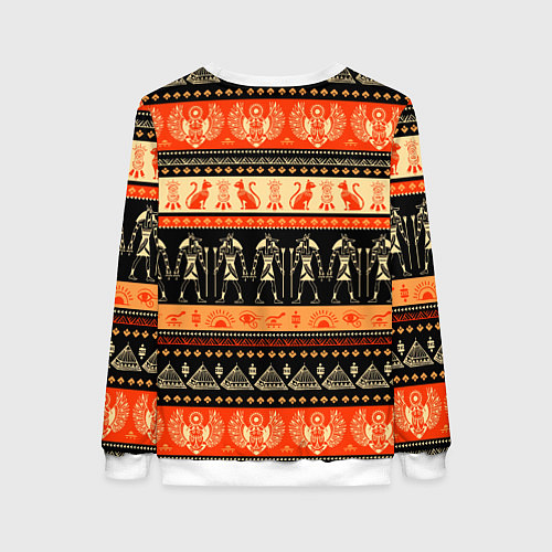 Женский свитшот Египетский паттерн / 3D-Белый – фото 2