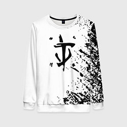 Женский свитшот Doom logo краски чёрные