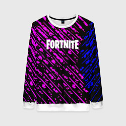 Женский свитшот Фортнайт полосы неоновые