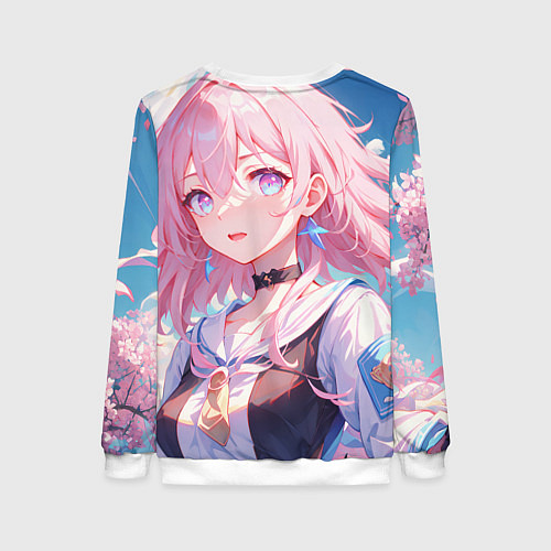 Женский свитшот Honkai Star Rail March 7th beauty / 3D-Белый – фото 2