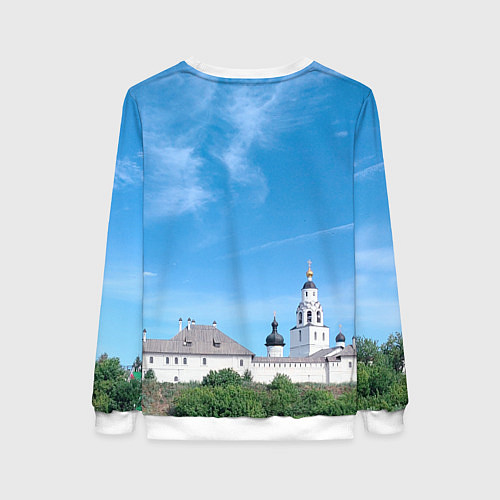 Женский свитшот Град Свияжск музей-заповедник / 3D-Белый – фото 2