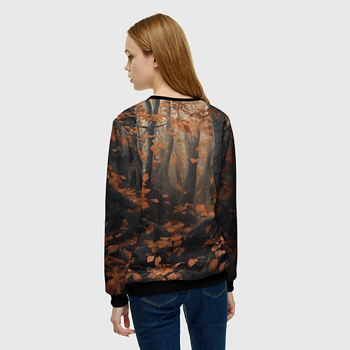 Женский свитшот Пепельный лис / 3D-Черный – фото 4