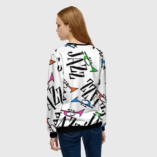 Женский свитшот Just jazz in color / 3D-Черный – фото 4