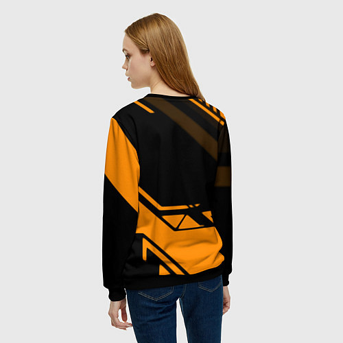 Женский свитшот Serious Sam geometry / 3D-Черный – фото 4