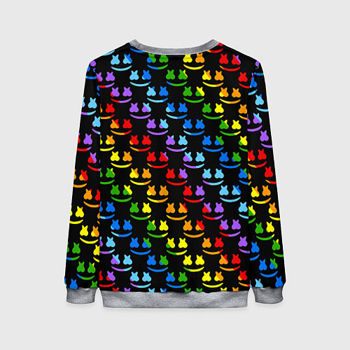 Женский свитшот Marshmello pattern neon / 3D-Меланж – фото 2