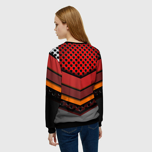 Женский свитшот Skoda metal steel / 3D-Черный – фото 4