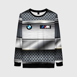 Свитшот женский BMW metal texture, цвет: 3D-черный