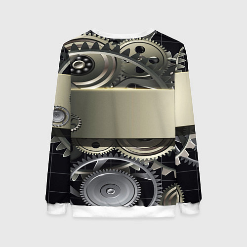 Женский свитшот FIAT logo motors / 3D-Белый – фото 2