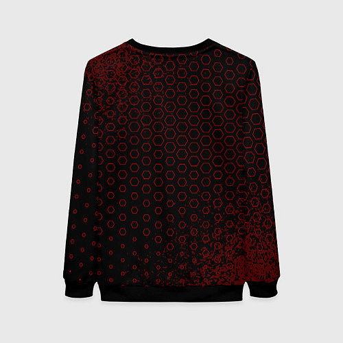 Женский свитшот Символ Stumble Guys и краска вокруг на темном фоне / 3D-Черный – фото 2