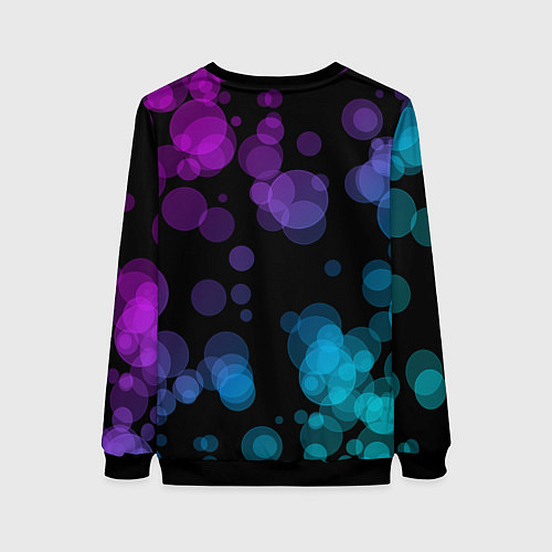 Женский свитшот Соник лучи / 3D-Черный – фото 2