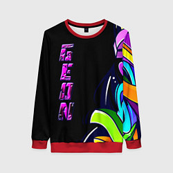 Свитшот женский Geon Enduro graffitti, цвет: 3D-красный