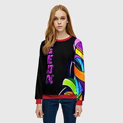 Свитшот женский Geon Enduro graffitti, цвет: 3D-красный — фото 2
