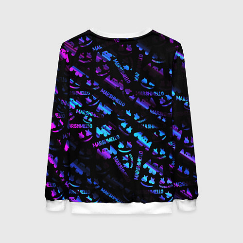 Женский свитшот Marshmello neon club / 3D-Белый – фото 2