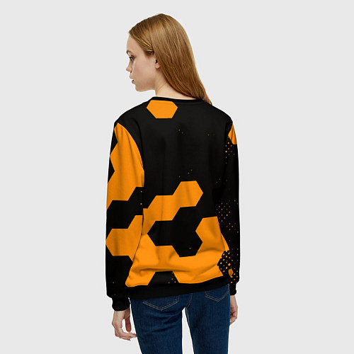 Женский свитшот Герф РФ соты броня / 3D-Черный – фото 4