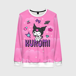 Женский свитшот Куроми в розовых облаках