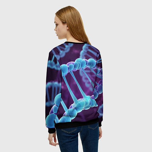 Женский свитшот Неон ДНК / 3D-Черный – фото 4