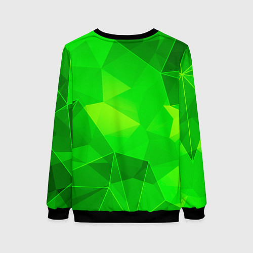 Женский свитшот Seventeen green poly / 3D-Черный – фото 2
