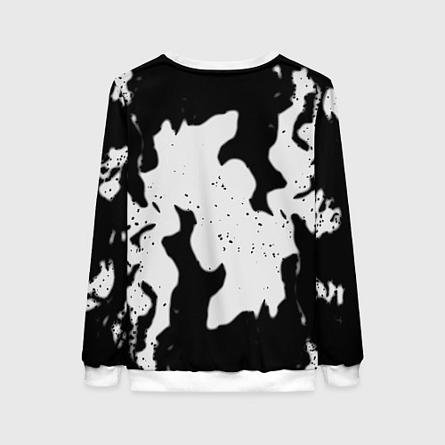 Женский свитшот Серый огонь герб / 3D-Белый – фото 2