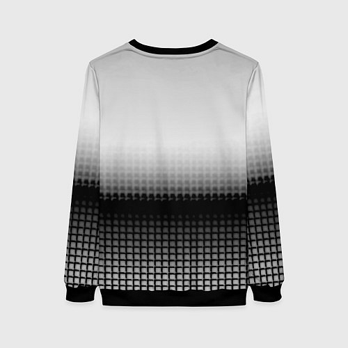 Женский свитшот Герб РФ текстура серая / 3D-Черный – фото 2