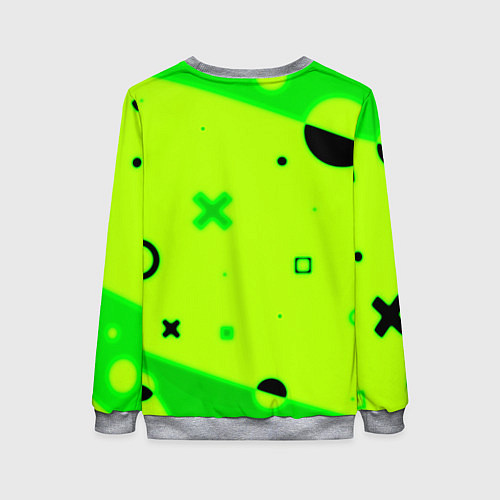 Женский свитшот Portal 2 geometry steel / 3D-Меланж – фото 2