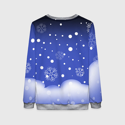 Женский свитшот Ъуъ - Новый год / 3D-Меланж – фото 2