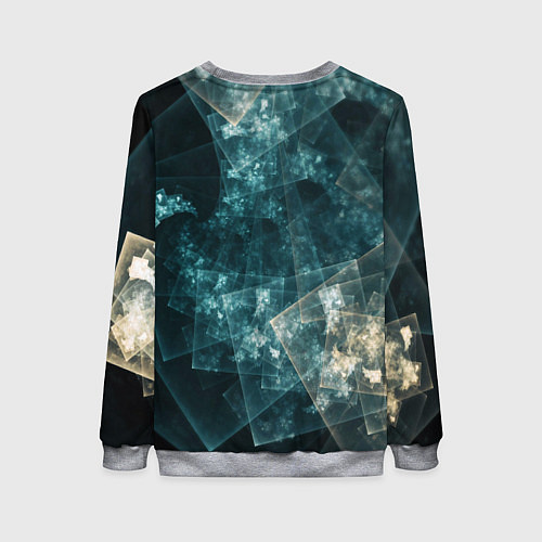 Женский свитшот Абстрактный космос геометрия / 3D-Меланж – фото 2