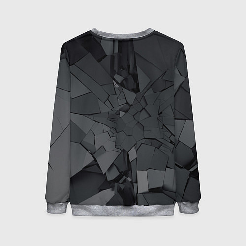 Женский свитшот Трещины / 3D-Меланж – фото 2