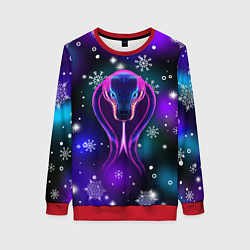 Свитшот женский Космическая кобра, цвет: 3D-красный