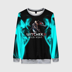 Женский свитшот Ведьмак неновый дым