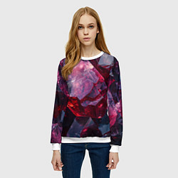 Свитшот женский Драгоценный минерал, цвет: 3D-белый — фото 2