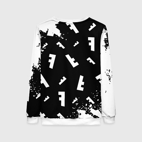 Женский свитшот FC6 logo pattern / 3D-Белый – фото 2