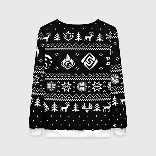 Женский свитшот The Elder Scrolls game pattern / 3D-Белый – фото 2