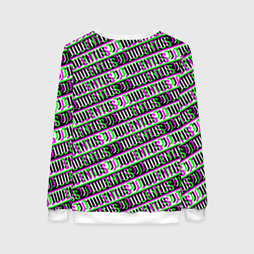 Женский свитшот Juventus glitch pattern / 3D-Белый – фото 2