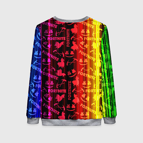 Женский свитшот Fortnite neon game / 3D-Меланж – фото 2
