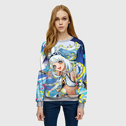 Свитшот женский Mualani Genshin Impact, цвет: 3D-меланж — фото 2