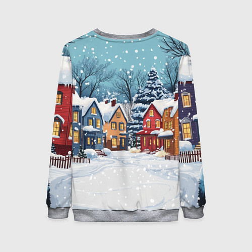 Женский свитшот Пустой зимний дворик / 3D-Меланж – фото 2
