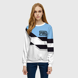 Свитшот женский PUBG geometry steel, цвет: 3D-белый — фото 2