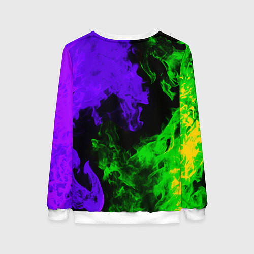 Женский свитшот Dead by daylight neon flame / 3D-Белый – фото 2