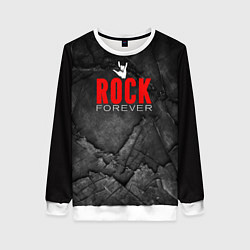 Женский свитшот Rock forever on black