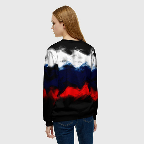 Женский свитшот Wartunder Russia краски / 3D-Черный – фото 4