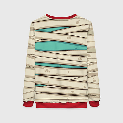 Женский свитшот Мумия в бинтах верх / 3D-Красный – фото 2