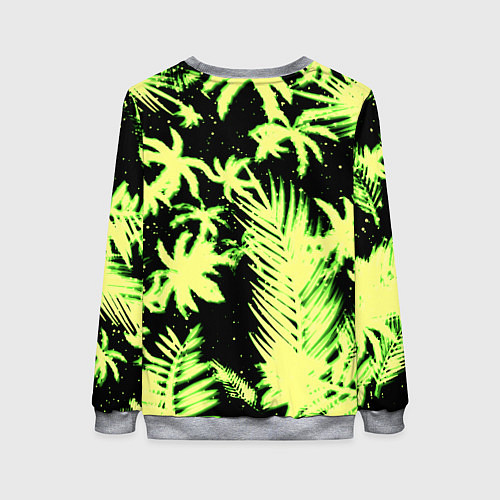 Женский свитшот Doom тропический стиль кислота / 3D-Меланж – фото 2